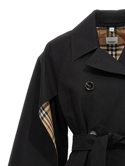 Shop Burberry 'cots' Trench Coat In Black