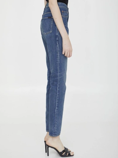 Shop Saint Laurent Cindy Jeans In Light Blue
