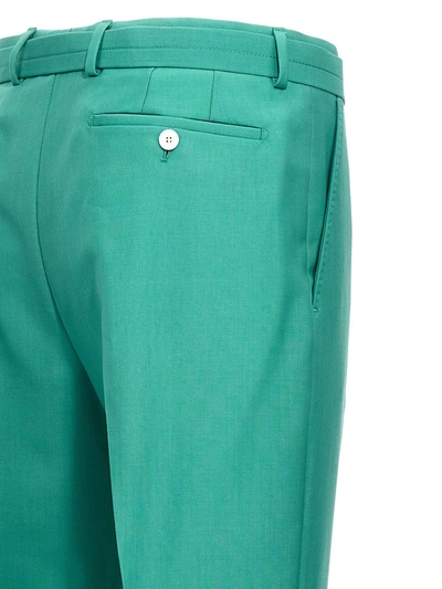 Shop Lanvin Belted Pants In Green