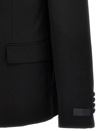 Shop Lanvin Tuxedo Blazer Jacket In Black