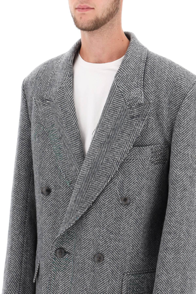 Shop Andersson Bell 'moriens' Double-breasted Coat In Grey
