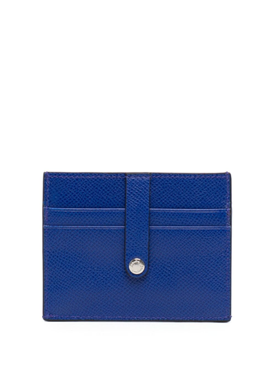 Shop Ferragamo Gancini-plaque Grained Leather Wallet In 蓝色
