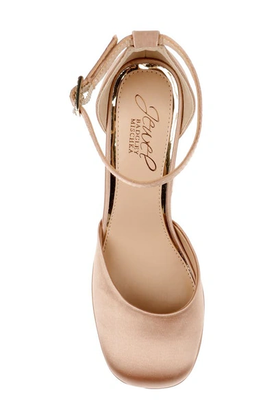 Shop Jewel Badgley Mischka Giada Platform Pump In Almond Nude