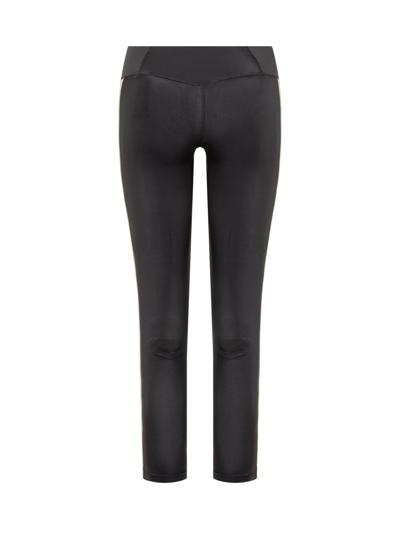 Shop Palm Angels Leggings With Logo In Black White