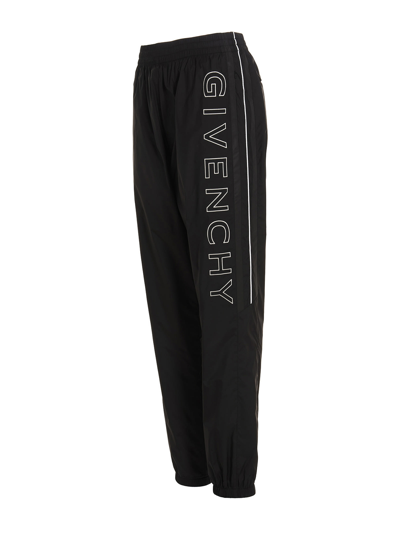 Shop Givenchy Logo Embroidery Joggers In Black