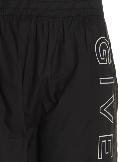 Shop Givenchy Logo Embroidery Joggers In Black