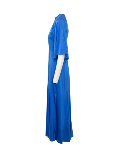 Shop Forte Forte Satin Dress In Electric