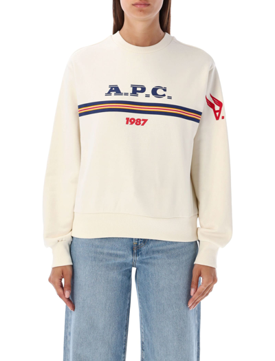 Shop Apc Maxine Sweatshirt In Ecru