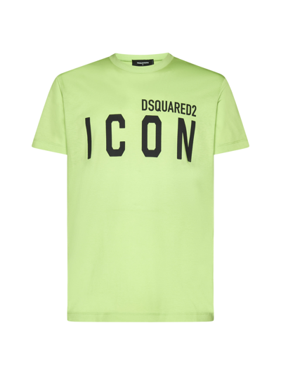 Shop Dsquared2 T-shirt In Acid Green