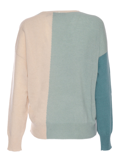 Shop Lorena Antoniazzi Color-block Sweater In Light Blue