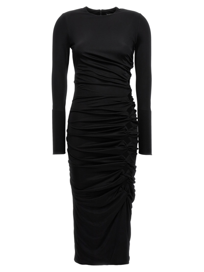 Shop Versace La Vacanza Capsule Midi Dress In Black