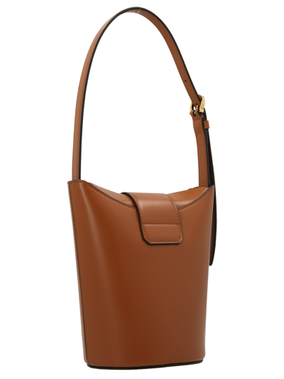 Shop Ferragamo Trifolio Bucket Bag In Brown