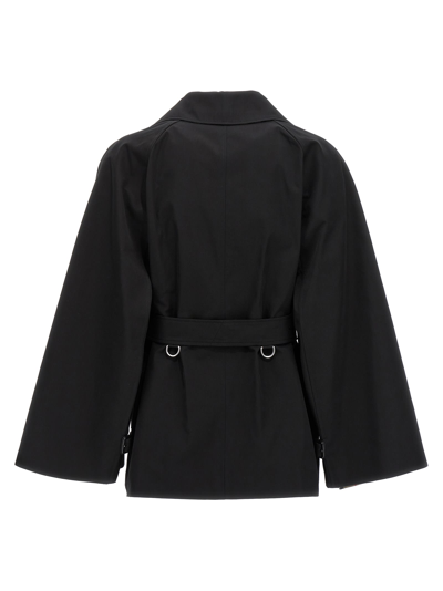 Shop Burberry Cots Trench Coat In Black