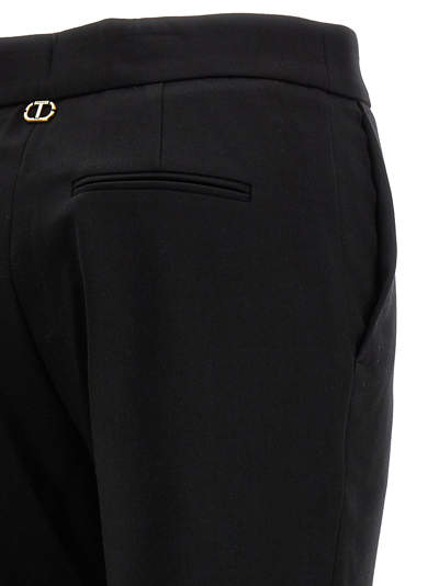 Twinset Wool Pants In Black