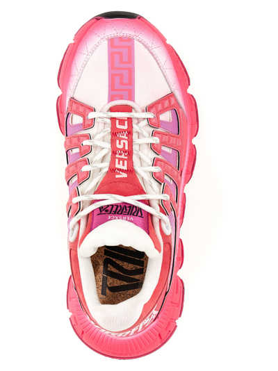 Shop Versace Trigreca Sneakers In Fuchsia