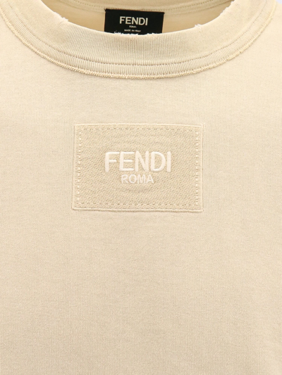 Shop Fendi T-shirt In Beige