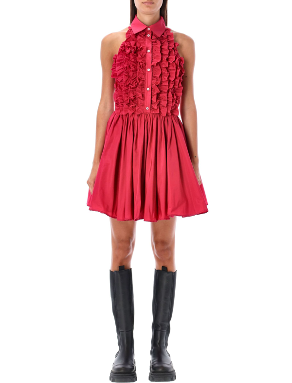 MSGM Pink Ruffle Maxi Dress
