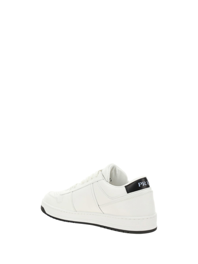 Shop Prada Sneakers In Bianco+nero