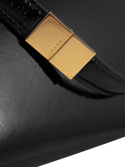 MARNI: Prisma patent leather bag - Black