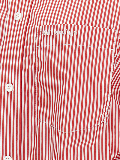 Shop Balenciaga Swing Shirt In Red