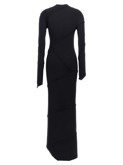 Shop Balenciaga Spiral Dress In Black