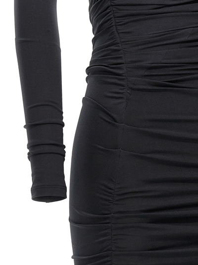 Shop Balenciaga Twisted Dress In Black