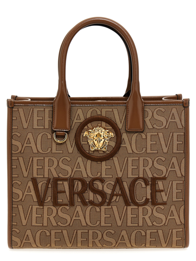 Versace Versace All Over Logo Large Tote Bag - Stylemyle