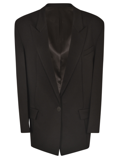 Shop Attico Single-buttoned Blazer In Black