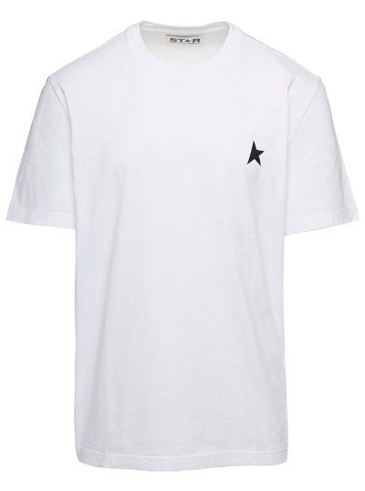 Shop Golden Goose Star Ms Regular T-shirt/ Small Star/ Blackboard In White