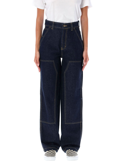 Shop Dickies Madison Double Knee Jeans In Blue Rinsed