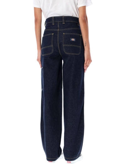 Shop Dickies Madison Double Knee Jeans In Blue Rinsed