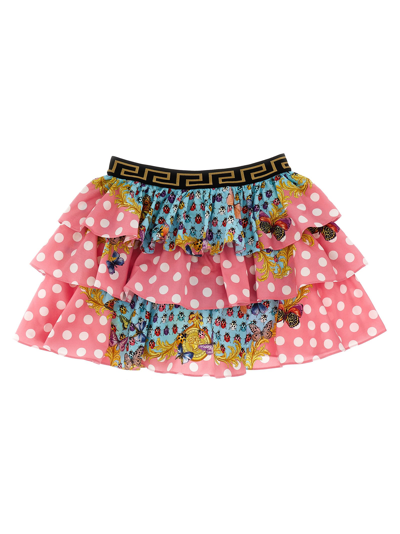 Shop Versace Heritage Butterflies & Ladybugs Kids Skirt With The Vacation Capsule In Multicolor