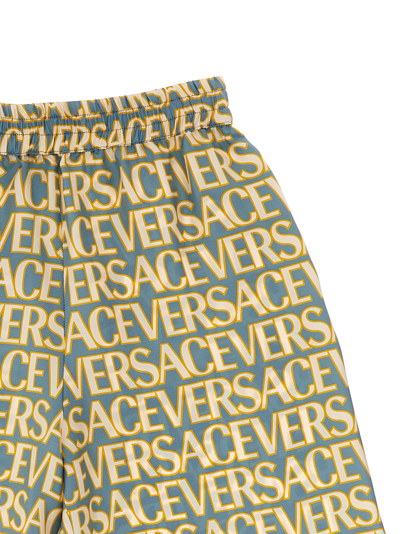 Shop Versace Bermuda  Allover Capsule La Vacanza In Multicolor