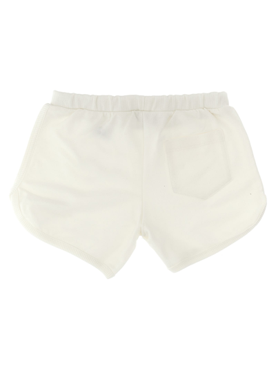 Shop Versace La Vacanza Logo Embroidery Capsule Shorts In White