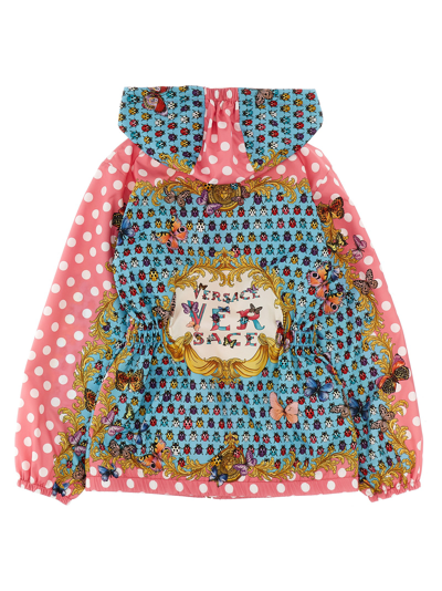 Shop Versace Heritage Butterflies & Ladybugs Kids Capsule La Vacanza Hooded Jacket In Multicolor