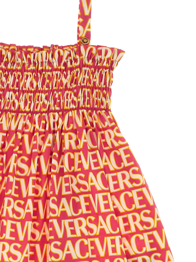 Shop Versace Allover Kids Capsule La Vacanza Dress In Multicolor