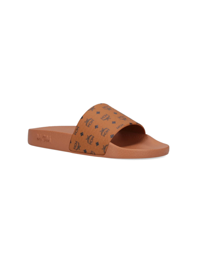 Shop Mcm Sandals In Brown
