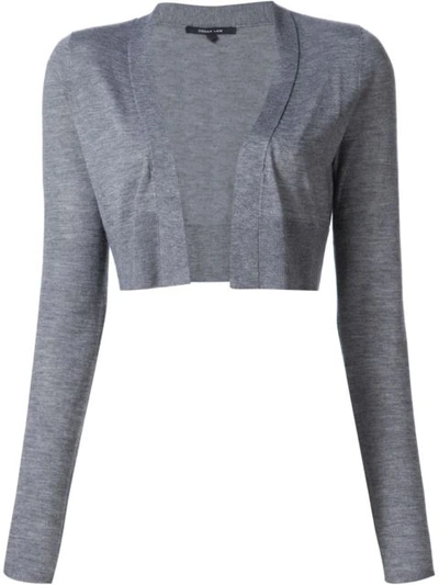 Derek Lam Cashmere & Silk Cropped Cardigan In Grey