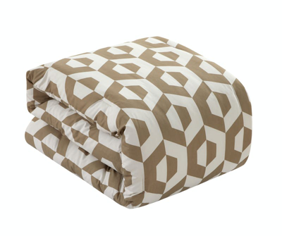Shop Chic Home Design Taner 7 Piece Duvet Cover Set Contemporary Geometric Hexagon Pattern Print Design B In Brown