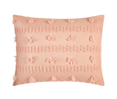 Shop Chic Home Design Atisa 5 Piece Comforter Set Jacquard Floral Applique Design Bedding In Pink