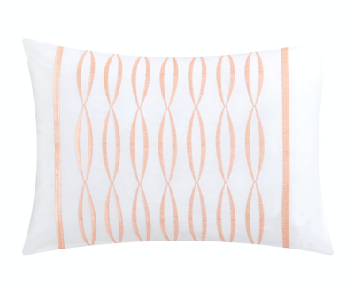 Shop Chic Home Design Jayrine 6 Piece Comforter Set Striped Ruched Ruffled Bedding In Orange
