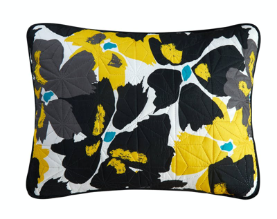 Shop Chic Home Design Astra 4 Piece Quilt Set Contemporary Floral Design Bedding In Black