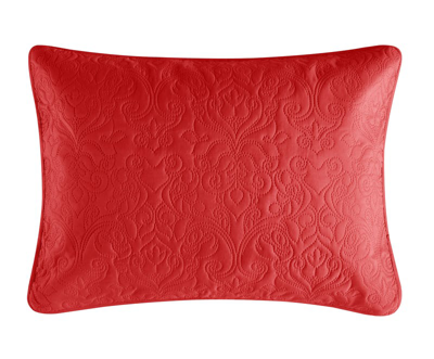 Shop Chic Home Design Sachi 2 Piece Quilt Set Floral Scroll Pattern Design Bedding In Red
