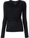 Derek Lam Ciciley Long Sleeve Sweater In Black