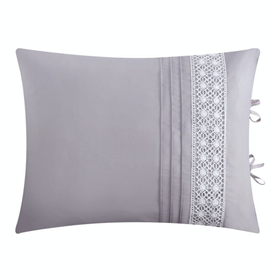 Shop Chic Home Design Brice 4 Piece Comforter Set Pleated Embroidered Design Bedding In Purple