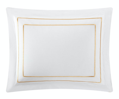Shop Chic Home Design Santorini 8 Piece Cotton Comforter Set Dual Stripe Embroidered Border Hotel Collect In Gold