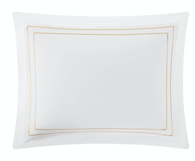Shop Chic Home Design Santorini 8 Piece Cotton Comforter Set Dual Stripe Embroidered Border Hotel Collect In Gold