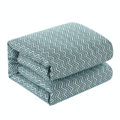 Shop Chic Home Design Blaine 5 Piece Duvet Cover Set Contemporary Two Tone Striped Chevron Pattern Bed In In Green