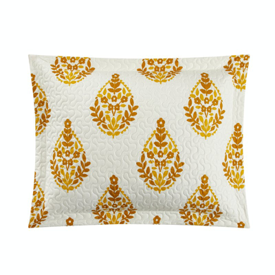Shop Chic Home Design Breana 2 Piece Quilt Set Floral Medallion Print Design Bedding In Yellow