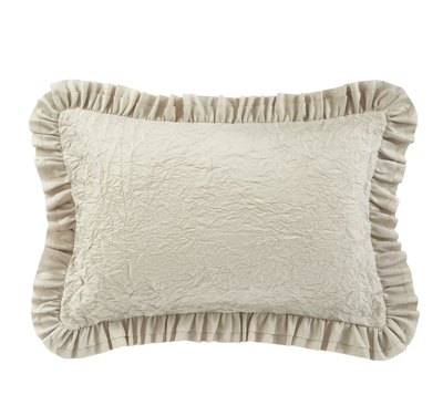 Shop Chic Home Design Kensley 9 Piece Comforter Set Washed Crinkle Ruffled Flange Border Design Bed In A  In White
